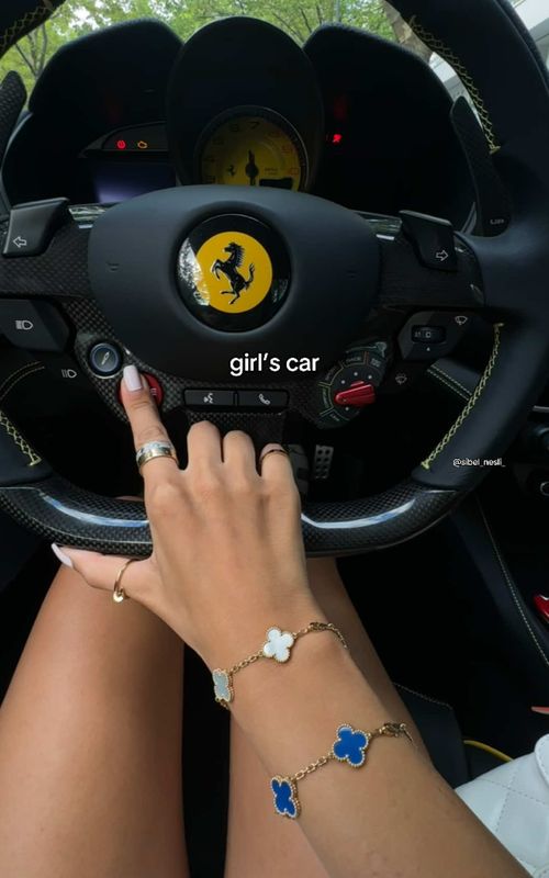 my very girly car 🦋 #ferrari #cargirl #fyp #cargirls #luxurycars 