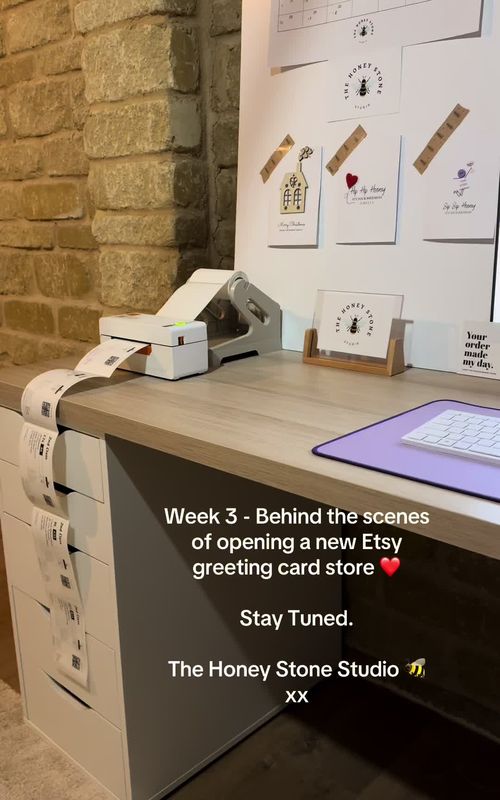 Hey Guys. Only 3 weeks into this journey on Etsy, and I’m absolutely thrilled to share that The Honey Stone Studio has already received over 205 card orders and achieved Etsy Star Seller for October! 💌 What started as a small creative idea is quickly turning into something so special — and I can’t thank you all enough for the incredible support. From birthday cards 🎂 to Christmas cards 🎄, wedding stationery 💍 to thank you notes 🌸, I’ve been designing a wide range of styles: 	•	🐮 Highland cow illustrations 	•	🐾 Pet-inspired designs 	•	🎅 Festive Santa & Rudolph collections 	•	🌍 Travel and landscape themes 	•	💐 Floral and minimalist styles Every card is printed on premium 300gsm stock for that luxury feel, hand-finished with care, and packaged with love. 💖 This is just the beginning — and I’m so excited to keep growing, creating, and sharing more designs with you.  #etsyseller #etsyshop #etsyfinds #etsysmallbusiness #foryou 